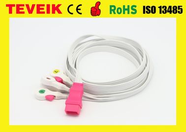 Cavo del PVC ECG di Disposable Medical del produttore di Teveik per il monitor paziente, 5 cavi