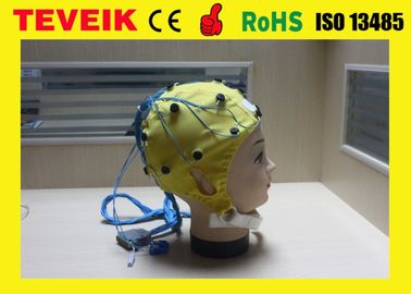 Cappuccio dell'elettrodo di elettroencefalogramma di alta precisione con differenti elettrodi 16 ~ 128 Manica del sensore
