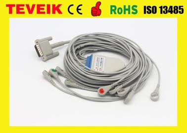 Cavo dei leadwires ECG/EKG di DB 15pin 10 di prezzo franco fabbrica M1770A di Teveik per il monitor paziente, rottura