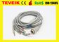 Un prezzo franco fabbrica di Teveik 10 del cavo di elettrocardiogramma di Kenz 103.106 ECG dei cavi, resistenza di IEC 4.7K della banana 4,0