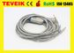 Un prezzo franco fabbrica di Teveik 10 del cavo di elettrocardiogramma di Kenz 103.106 ECG dei cavi, resistenza di IEC 4.7K della banana 4,0