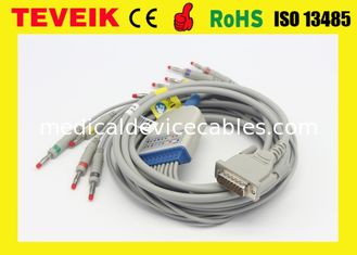 10 cavo della banana 4mm Schiller Ecg Holter Ekg del cavo con la resistenza di protezione
