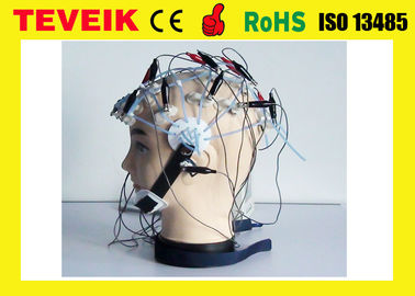 Prezzo franco fabbrica di Neurofeedback che separa il cappello medico di elettroencefalogramma di 20 cavi con l'elettrodo di rame placcato d'argento