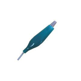 lunghezza su misura spina di BACCANO 2 del cavo di elettroencefalogramma della pinza a coccodrillo di 1m con la copertura verde