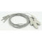 Orecchio d'argento puro - cavo di elettroencefalogramma della clip 1 paio di 1.2m del materiale di baccano TPU con l'incavo DIN1.5